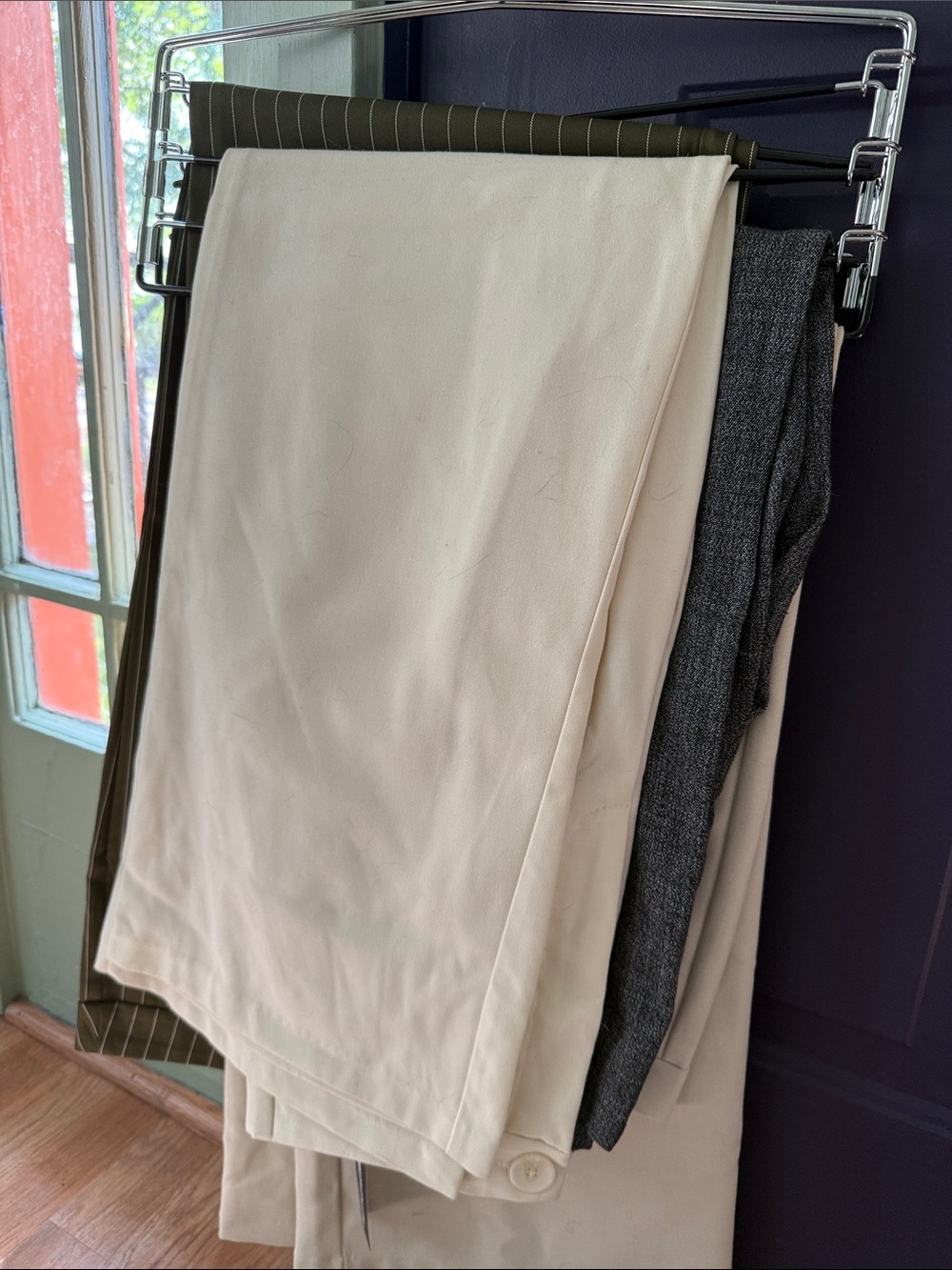 Stradivarius Off-White Trousers